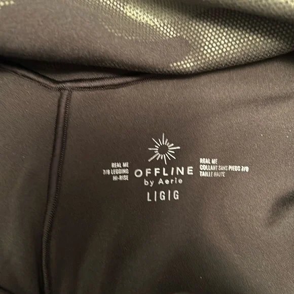 OFFLINE by Aerie Real Me High Waisted Camo Legging Olive Daze. Size L - Picture 6 of 6